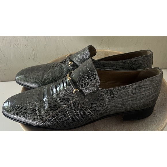 Moreschi Other - Moreschi Ostrich Leather Loafers Made In Italy Men's Size 13